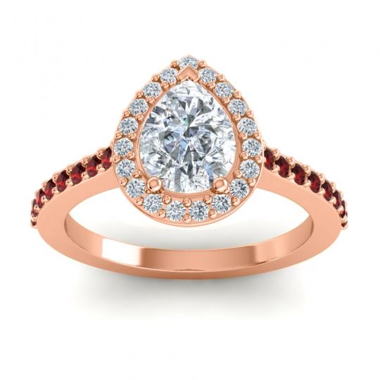 Pear Shape Halo Leta Ring