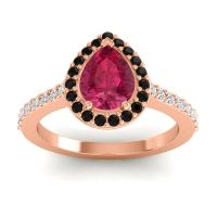 Pear Shape Halo Leta Ring