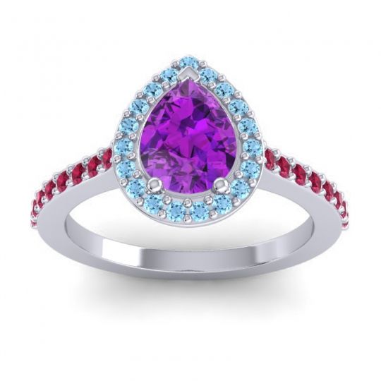 Pear Shape Halo Leta Ring