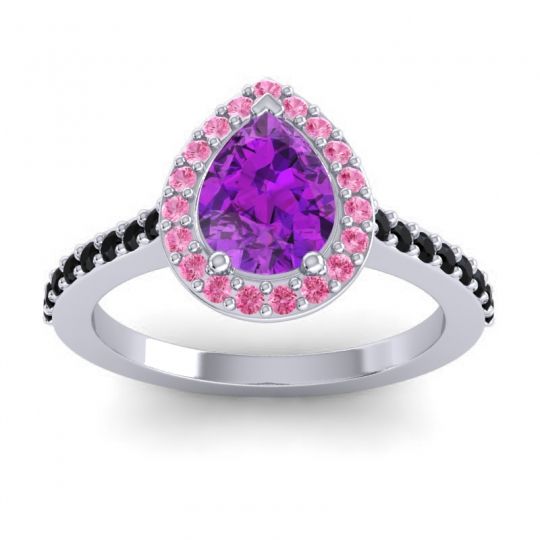 Pear Shape Halo Leta Ring