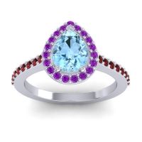 Pear Shape Halo Leta Ring