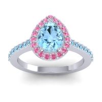 Pear Shape Halo Leta Ring