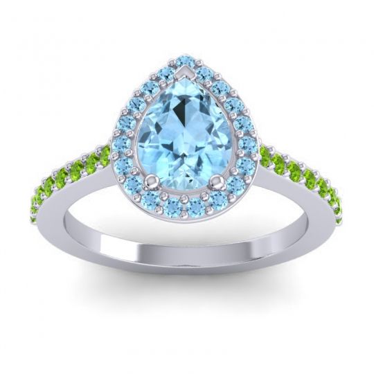 Pear Shape Halo Leta Ring