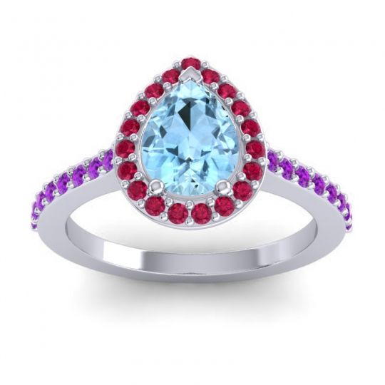 Pear Shape Halo Leta Ring