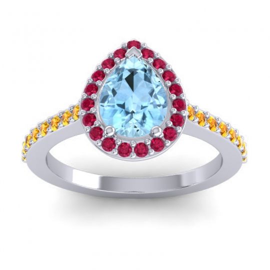 Pear Shape Halo Leta Ring