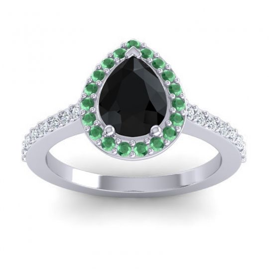 Pear Shape Halo Leta Ring