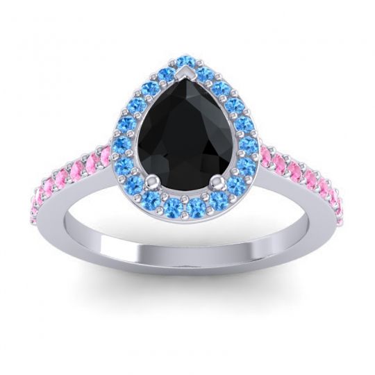Pear Shape Halo Leta Ring