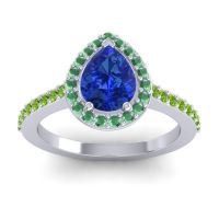 Pear Shape Halo Leta Ring