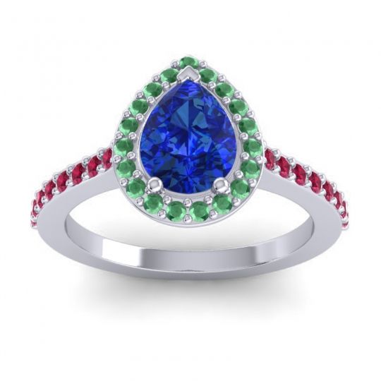 Pear Shape Halo Leta Ring