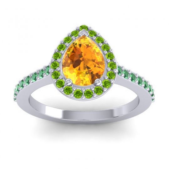 Pear Shape Halo Leta Ring