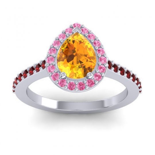 Pear Shape Halo Leta Ring