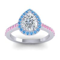 Pear Shape Halo Leta Ring