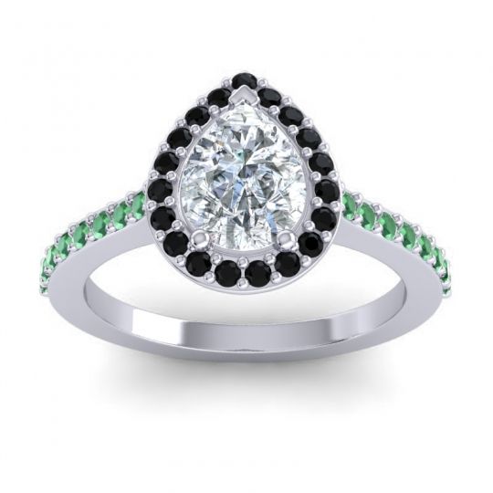 Pear Shape Halo Leta Ring