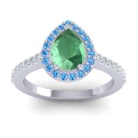 Pear Shape Halo Leta Ring