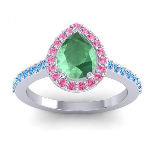 Pear Shape Halo Leta Ring