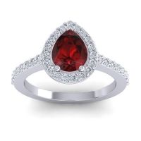 Pear Shape Halo Leta Ring