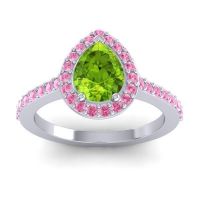 Pear Shape Halo Leta Ring