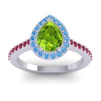 Pear Shape Halo Leta Ring