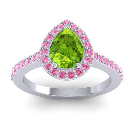Pear Shape Halo Leta Ring