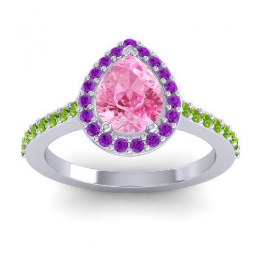 Pear Shape Halo Leta Ring