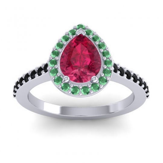 Pear Shape Halo Leta Ring