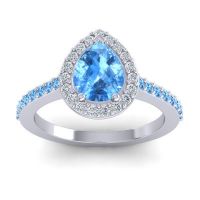 Pear Shape Halo Leta Ring