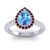 Pear Shape Halo Leta Ring
