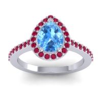 Pear Shape Halo Leta Ring