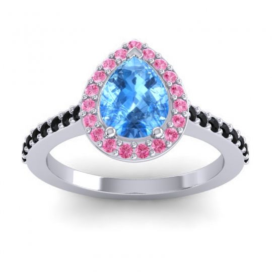 Pear Shape Halo Leta Ring