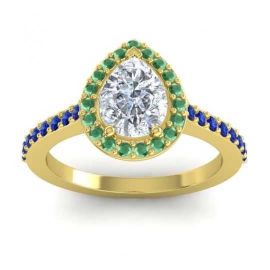 Pear Shape Halo Leta Ring