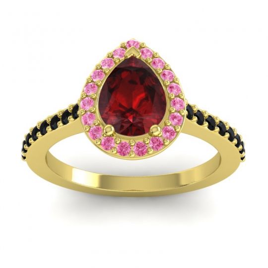 Pear Shape Halo Leta Ring