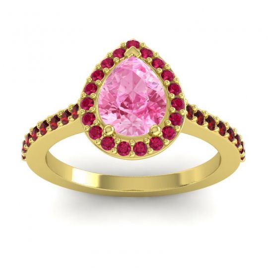 Pear Shape Halo Leta Ring