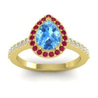 Pear Shape Halo Leta Ring