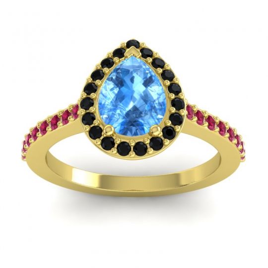 Pear Shape Halo Leta Ring