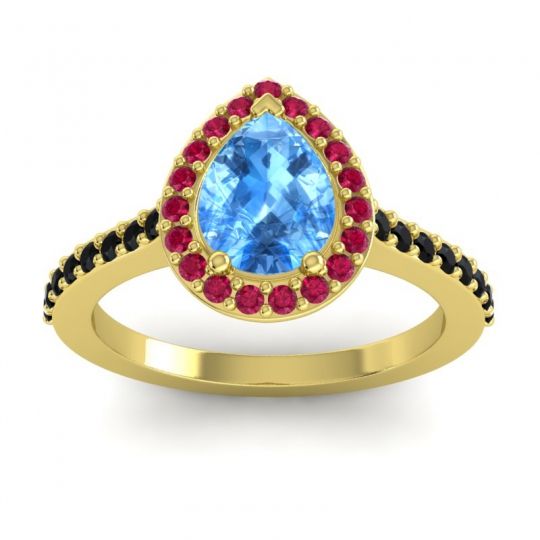 Pear Shape Halo Leta Ring