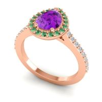 Pear Shape Halo Leta Ring