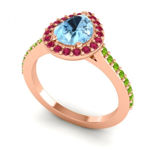 Pear Shape Halo Leta Ring