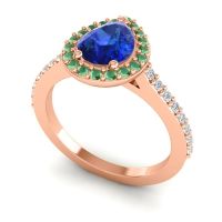 Pear Shape Halo Leta Ring