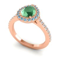 Pear Shape Halo Leta Ring