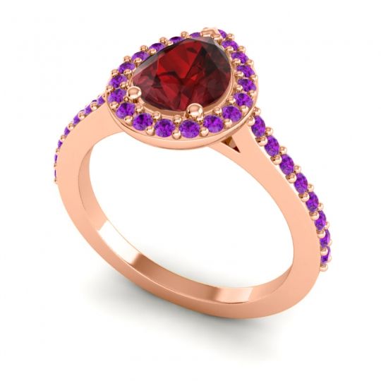 Pear Shape Halo Leta Ring