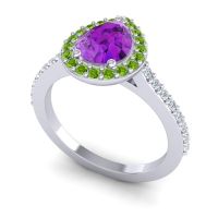 Pear Shape Halo Leta Ring