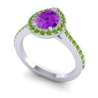 Pear Shape Halo Leta Ring