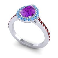 Pear Shape Halo Leta Ring