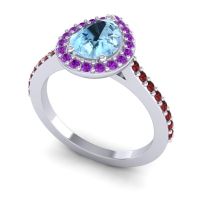 Pear Shape Halo Leta Ring