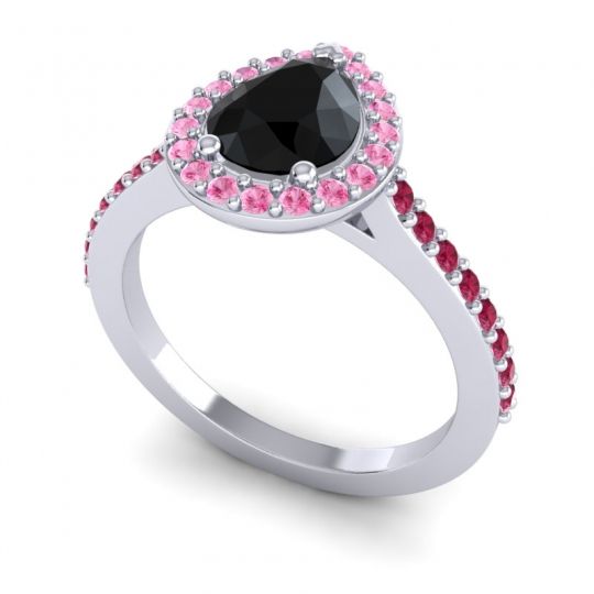 Pear Shape Halo Leta Ring