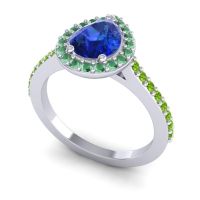 Pear Shape Halo Leta Ring