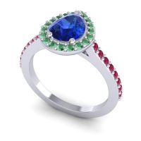 Pear Shape Halo Leta Ring