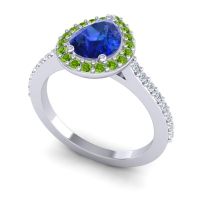 Pear Shape Halo Leta Ring