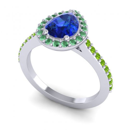 Pear Shape Halo Leta Ring