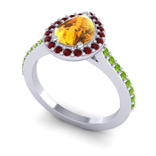 Pear Shape Halo Leta Ring